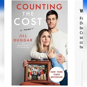 Counting the Cost Book Memoir Jill Duggar 19 Kids and Counting Healing Hardcover